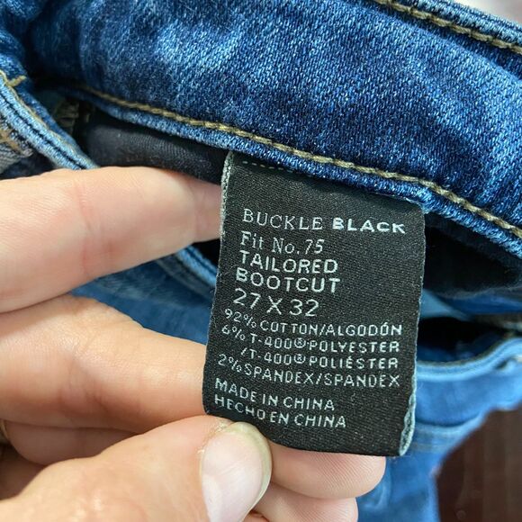 Buckle Black Fit No 75 Tailored Bootcut Stretch Jean SZ 27 Style - Picture 4 of 9